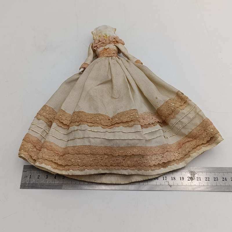 Antique bisque doll - hands and feet intact - 23cm high