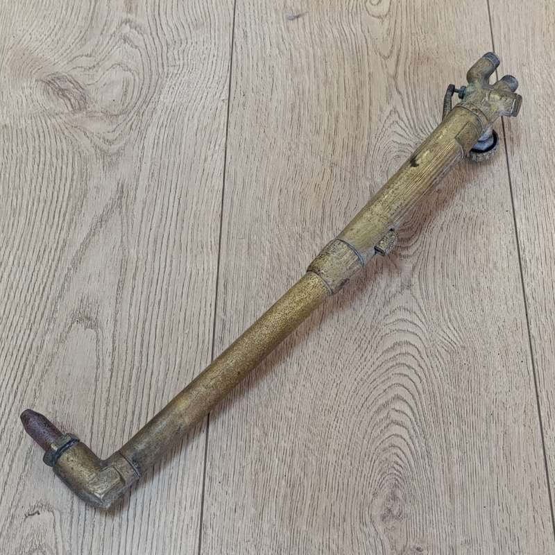 Antique brass cutting torch attachment