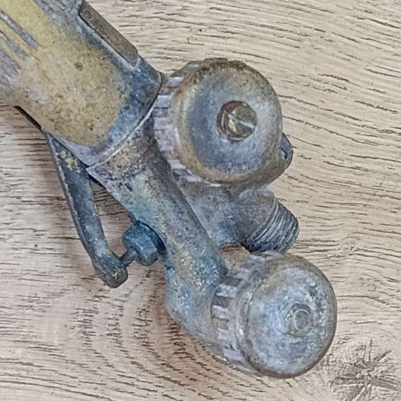 Antique brass cutting torch attachment