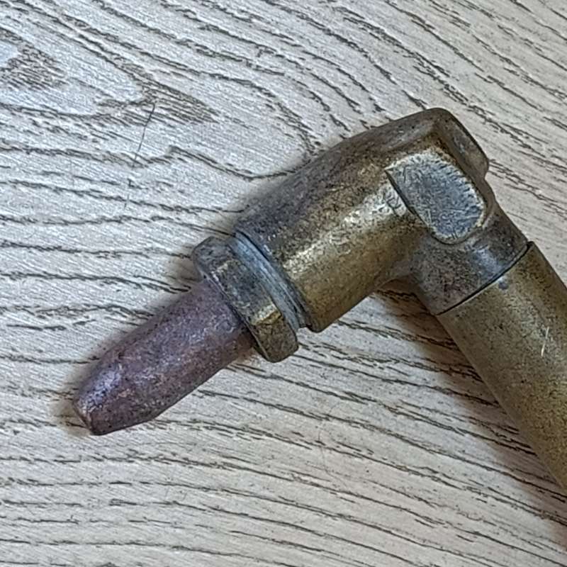 Antique brass cutting torch attachment