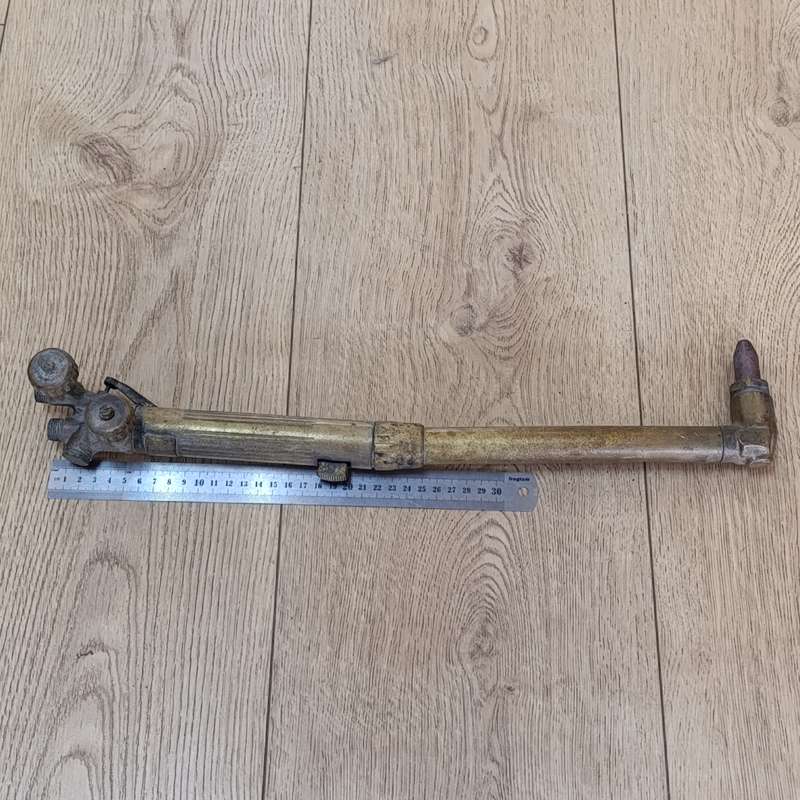 Antique brass cutting torch attachment