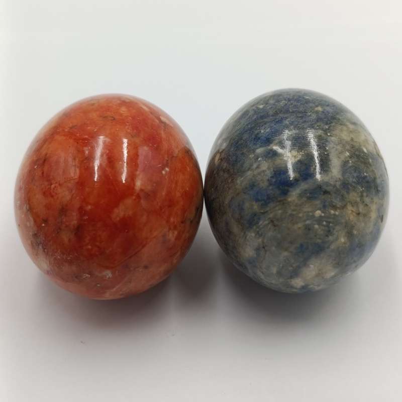 Pair of vintage Alabaster stone eggs