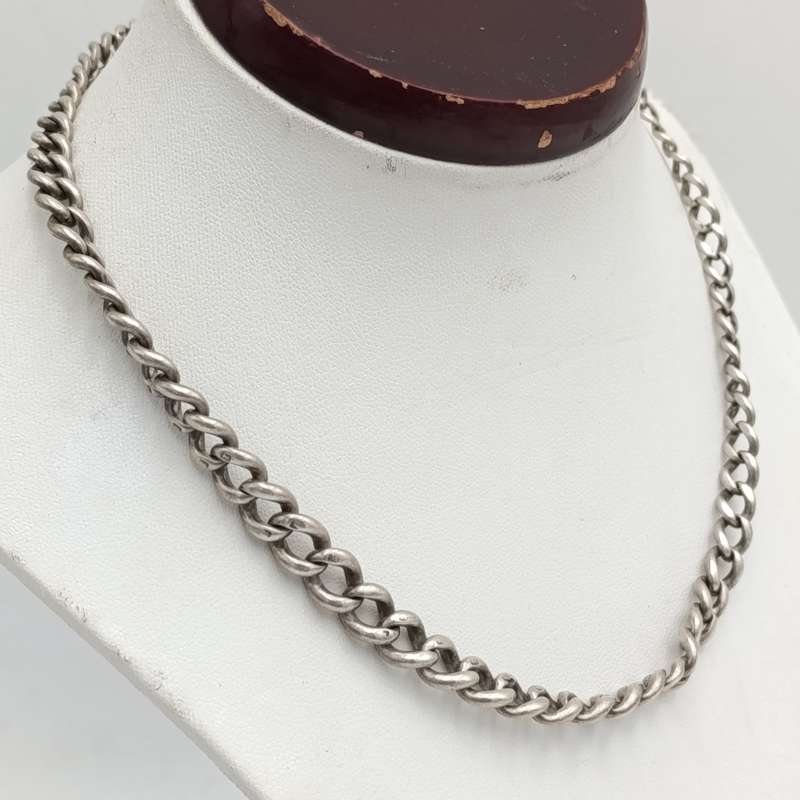 Antique hallmarked sterling silver fob chain