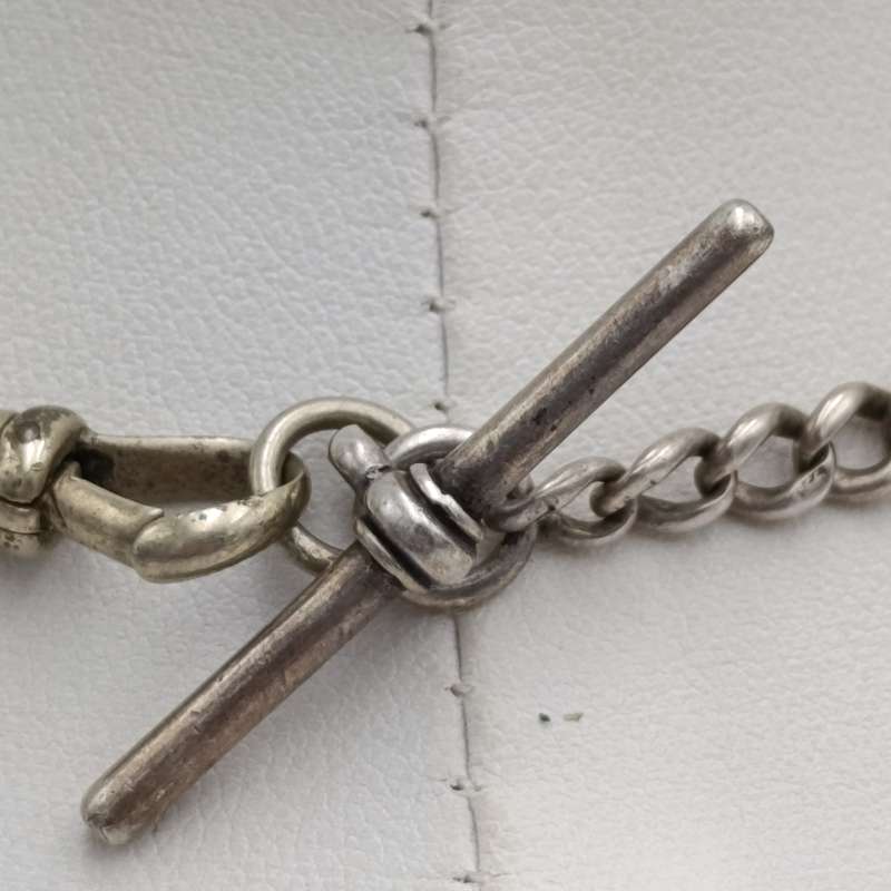Antique hallmarked sterling silver fob chain