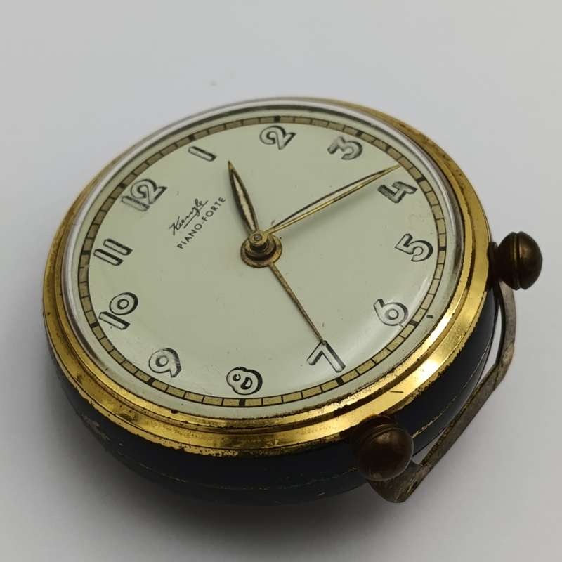 Vintage Kienzle Piano-Forte mechanical bedside alarm clock - working