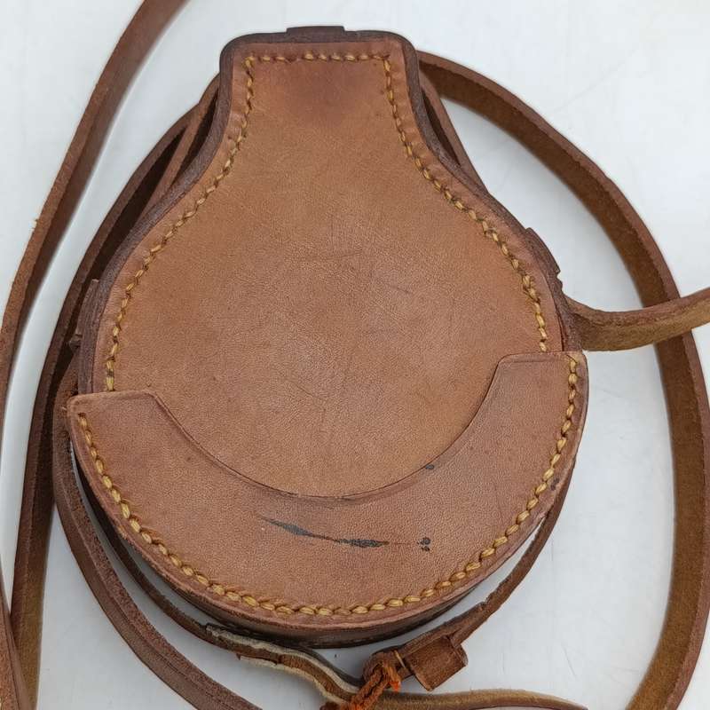Antique Prismatic surveyors compass in leather pouch
