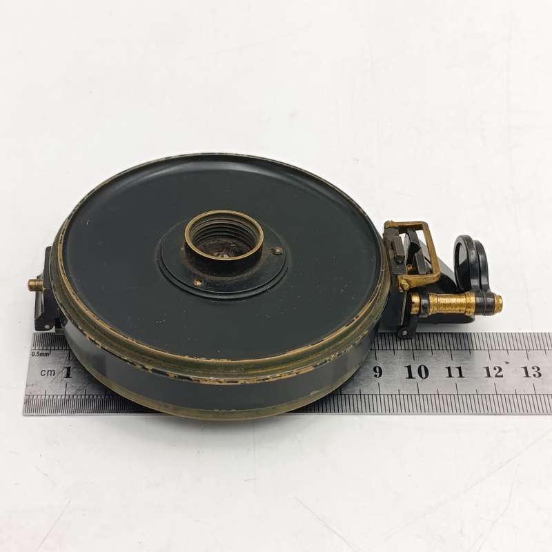 Antique Prismatic surveyors compass in leather pouch