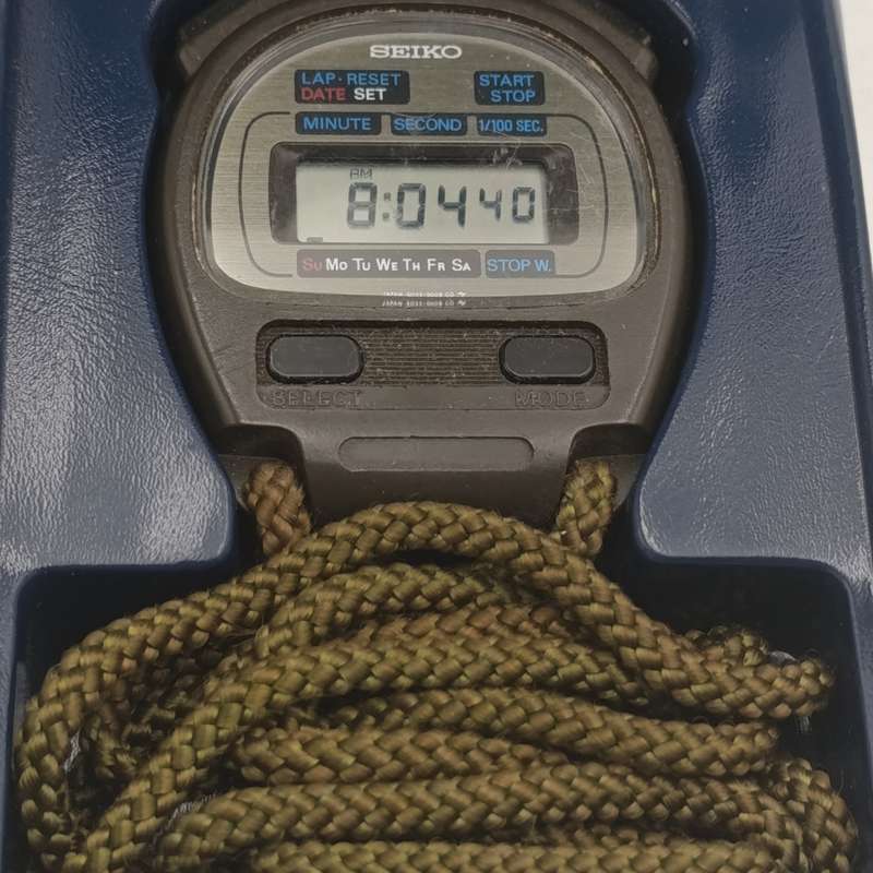 Seiko digital quartz stopwatch 5023-5000 - working - in case