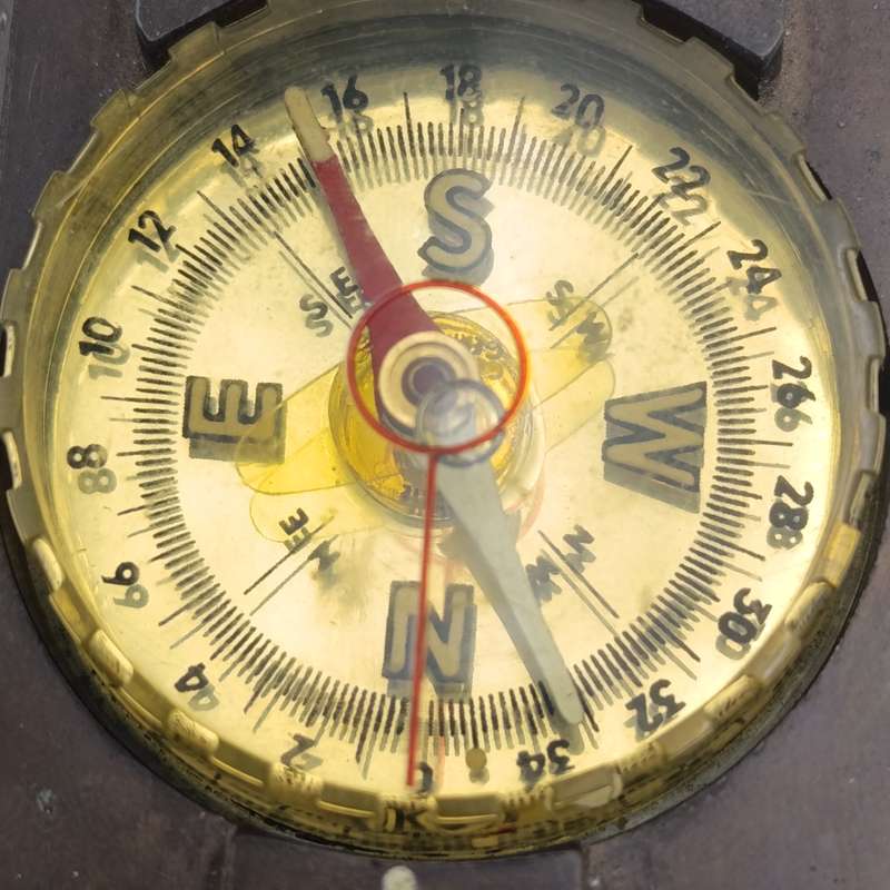 Vintage Wilkie Germany Walking compass in pouch