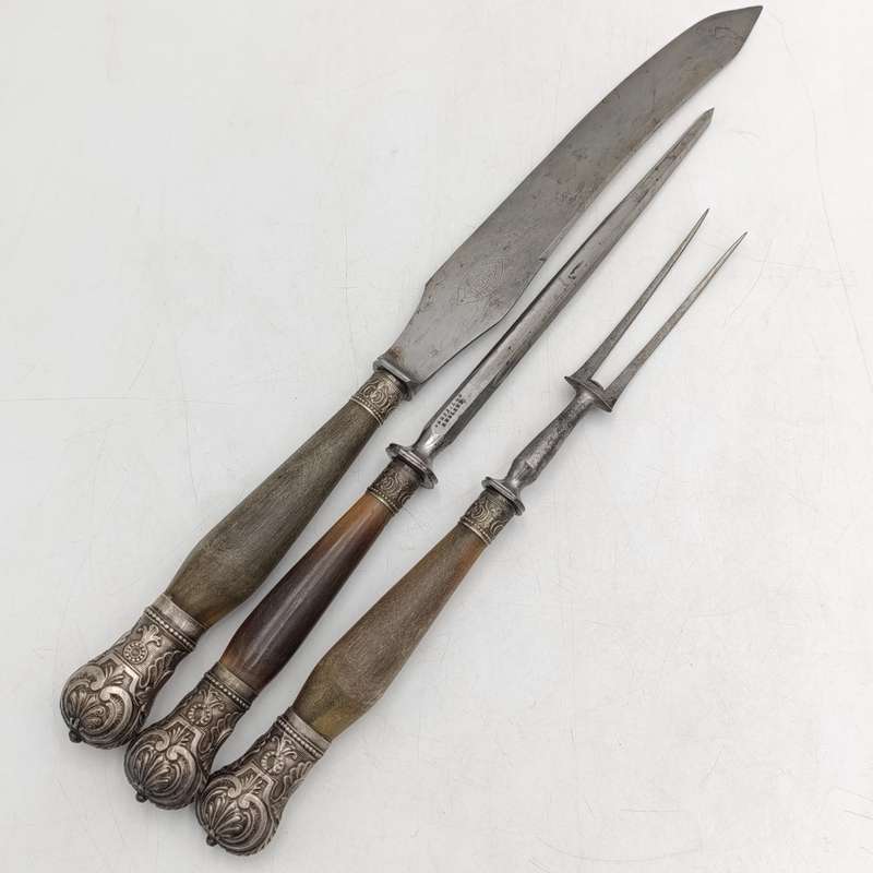 John Wait England late 1800's cutlery set with bone handles