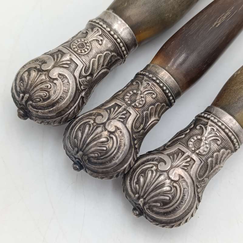 John Wait England late 1800's cutlery set with bone handles