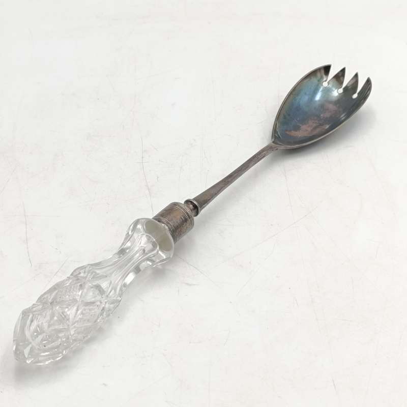 John Sherwood & Sous silverplated salad fork with Beaver mark (made to look like silver lion)
