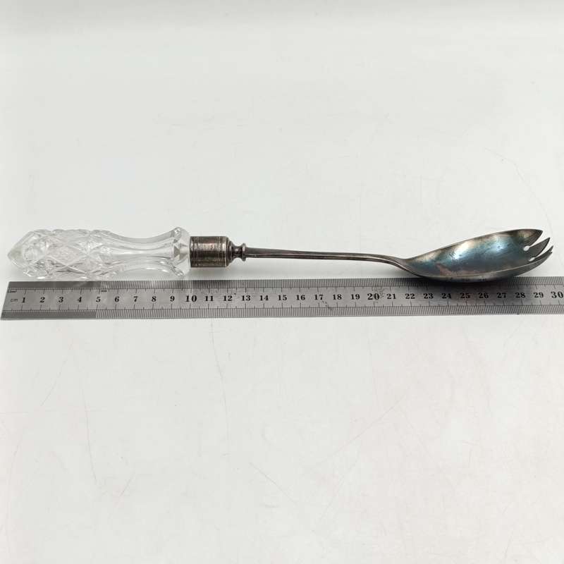John Sherwood & Sous silverplated salad fork with Beaver mark (made to look like silver lion)