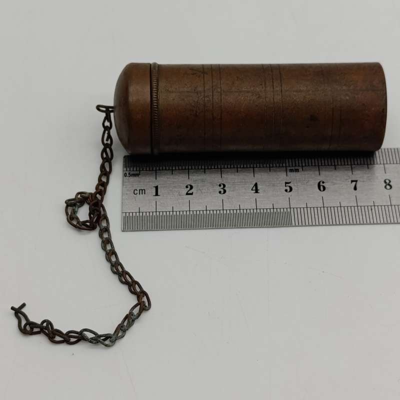 Antique brass tonteldoos/tinder box - no striker