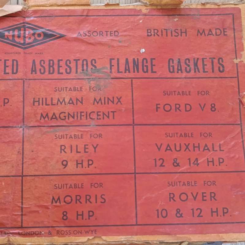 Vintage Nubo High Pressure Graphited Asbestos flange Gaskets