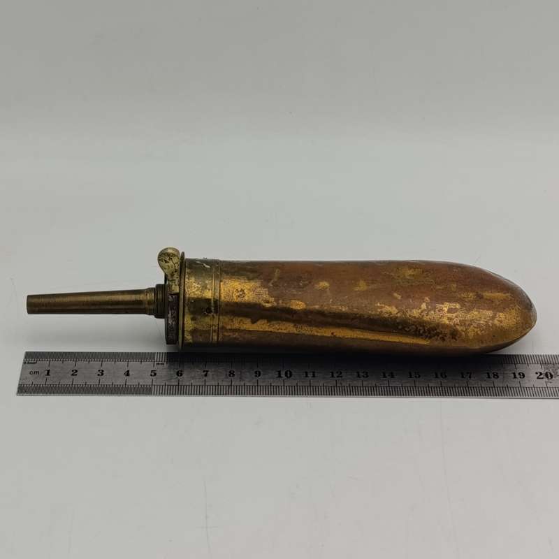 Antique G & J.W Hawksley Sheffield gun powder flask - circa 19th century