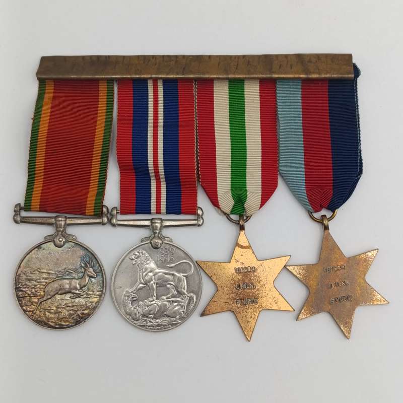 Set of WW2 Red Cross Medic Medal set issued to 161584 J.W.N Fourie