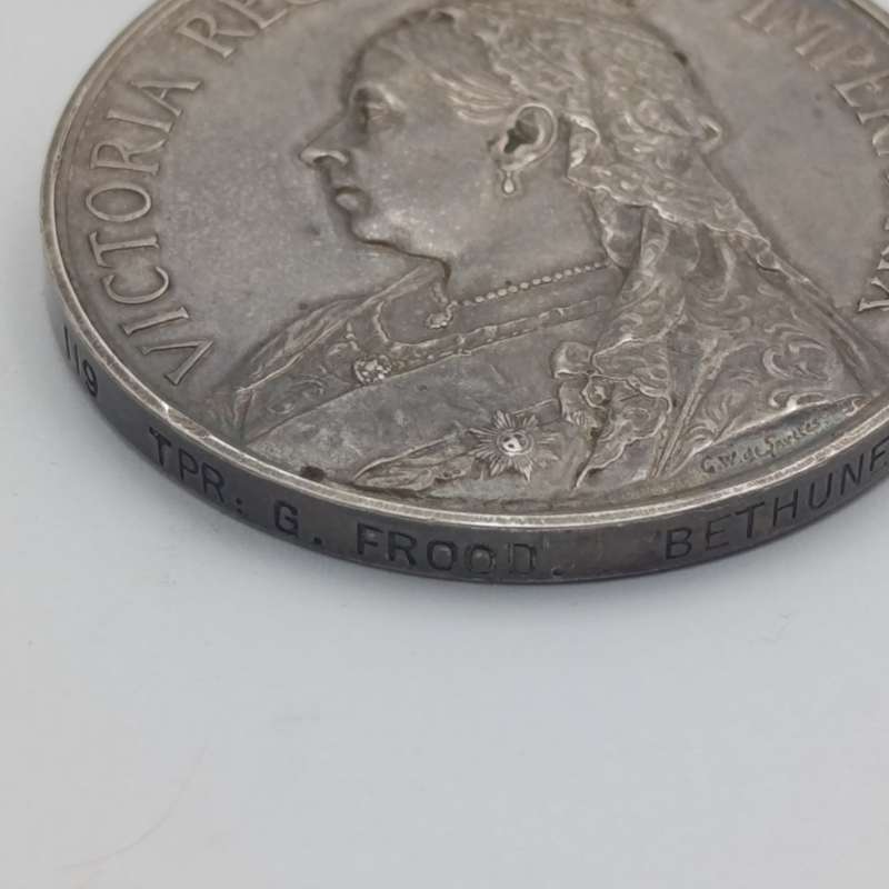 Boer War QSA Queen South Africa medal with 4 clasps issued to 119 TPR