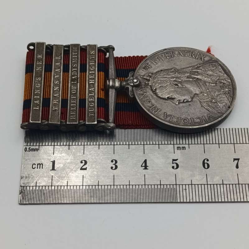 Boer War QSA Queen South Africa medal with 4 clasps issued to 119 TPR