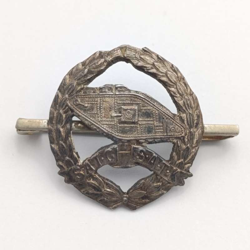 Sterling silver SA Tank Corps sweetheart badge