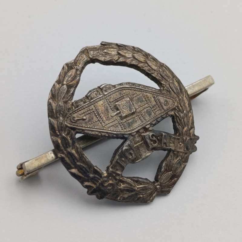 Sterling silver SA Tank Corps sweetheart badge