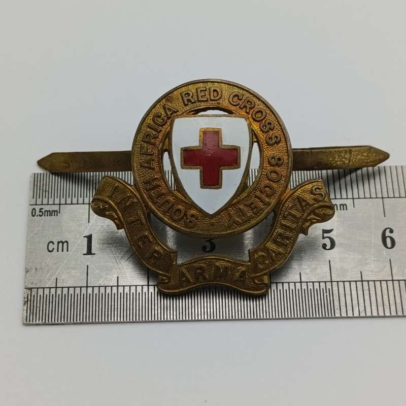 South Africa Red Cross society cap badge