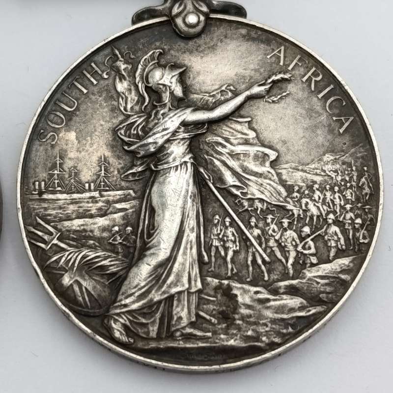 Boer War QSA medal and WW1 Victory medal issued to 2nd Corporal W.R Evans