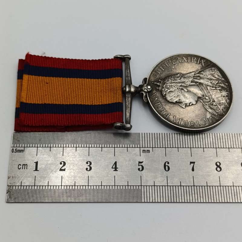 Boer War QSA medal and WW1 Victory medal issued to 2nd Corporal W.R Evans