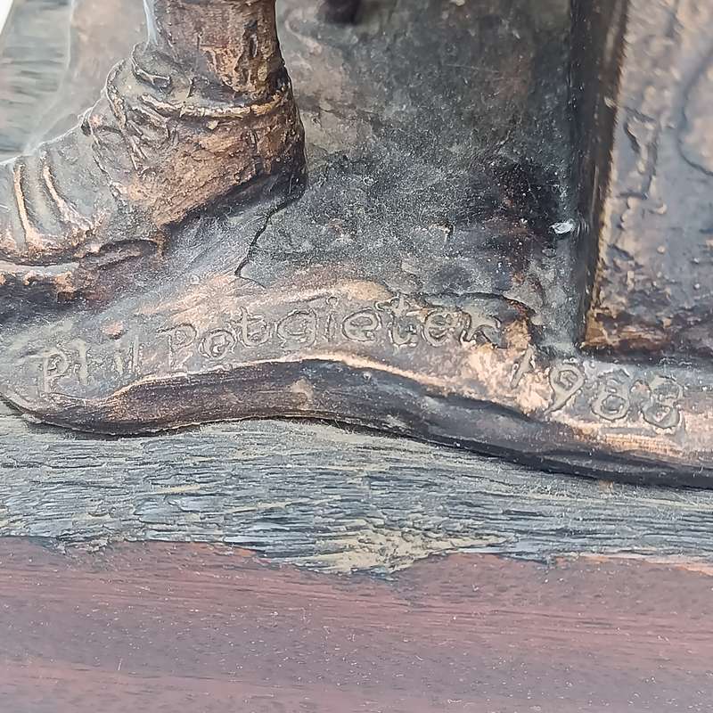 Original Proof Phil Potgieter Die Groot Trek 1838-1988 resin sculpture