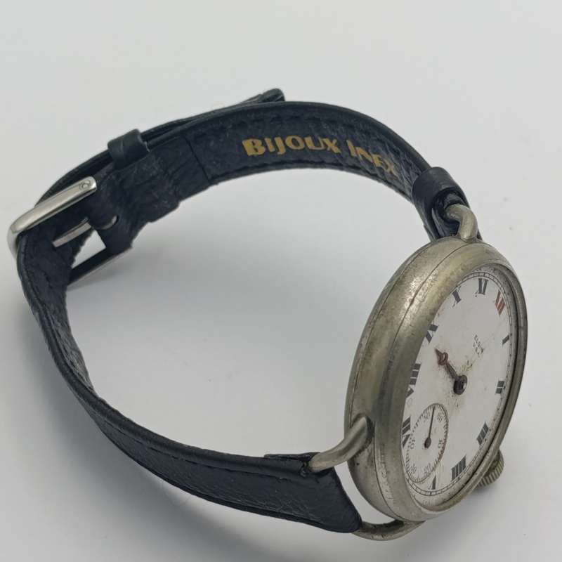 Antique Elgin trench watch - not working - no glass