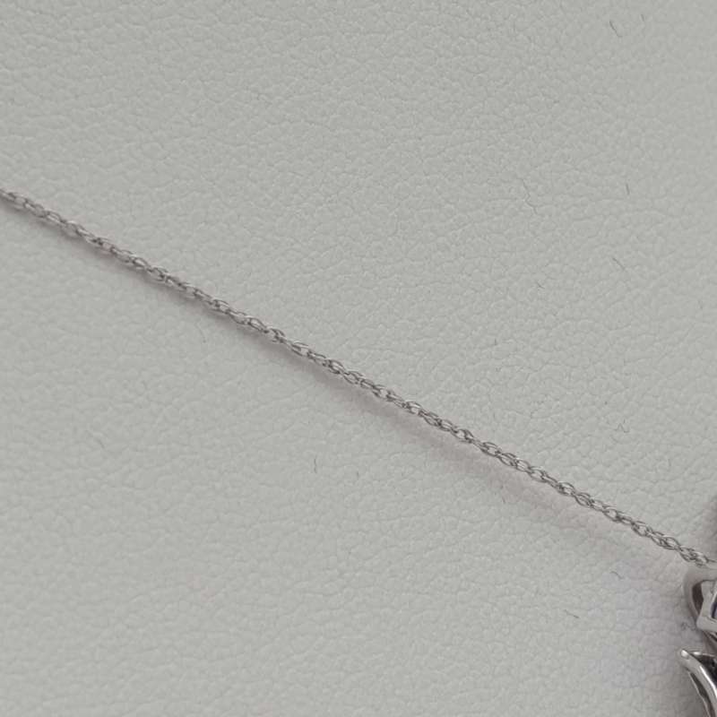 14kt white gold Amethyst necklace and pendant set with earrings - including diamonds, and quartz