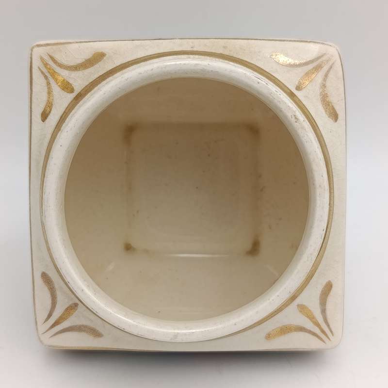 Antique Lancasters porcelain sugar bowl with silver plated lid