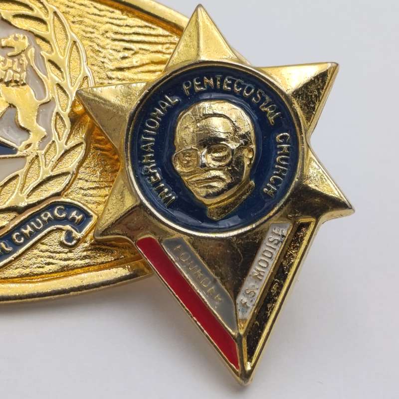International Pentecostal church badges lot of 2