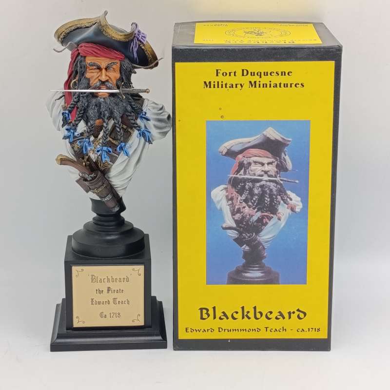 Blackbeard The Pirate handpainted resin model - scale 1/6 - Fort Duquesne Military Miniatures