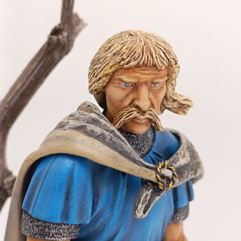 Amati Anglo Saxon warrior handpainted figurine - signed by artist