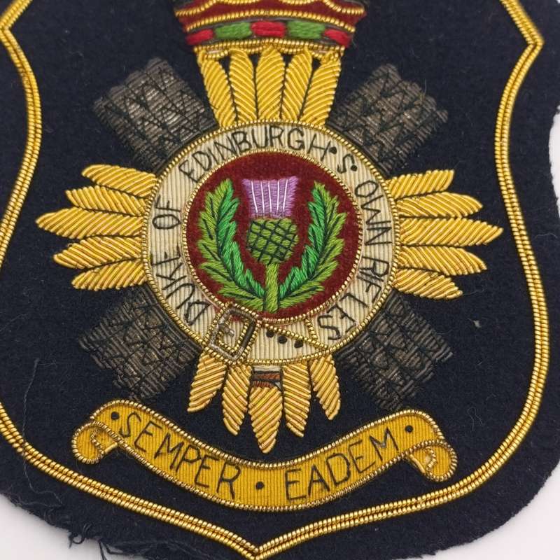 Duke of Edinburgh's Own Rifles bullion wire badge