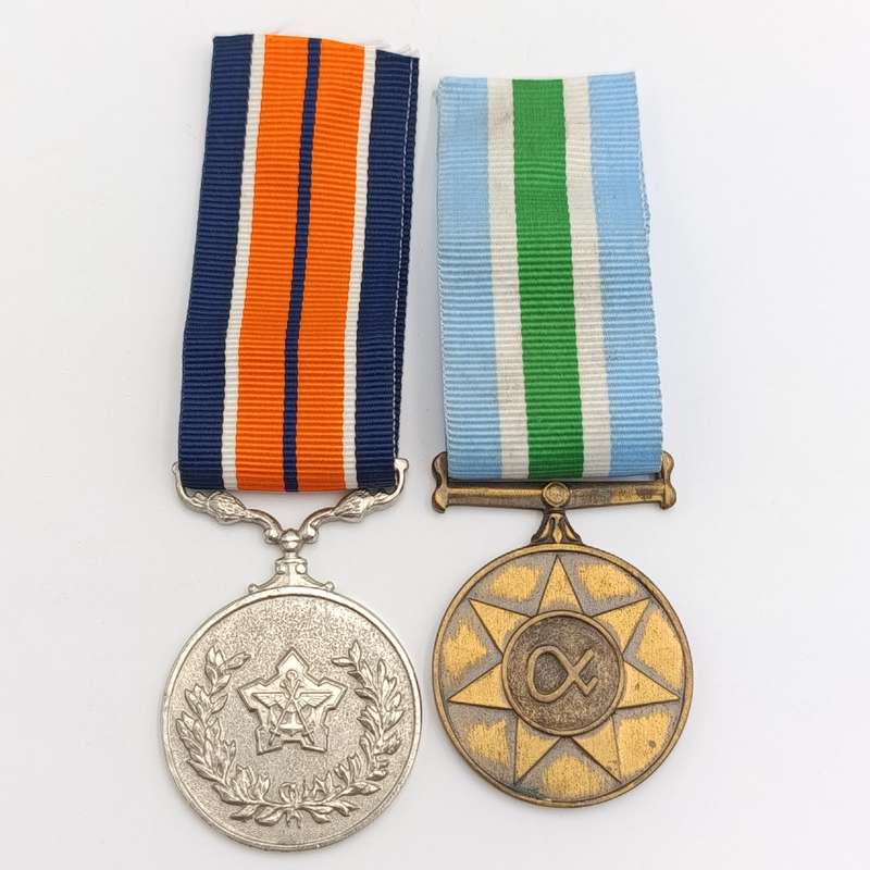 Pair of SADF General Service and Unity medals