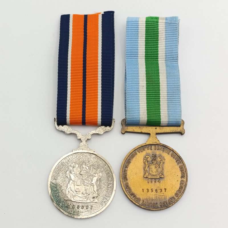 Pair of SADF General Service and Unity medals