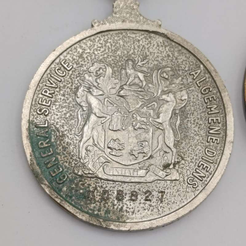 Pair of SADF General Service and Unity medals