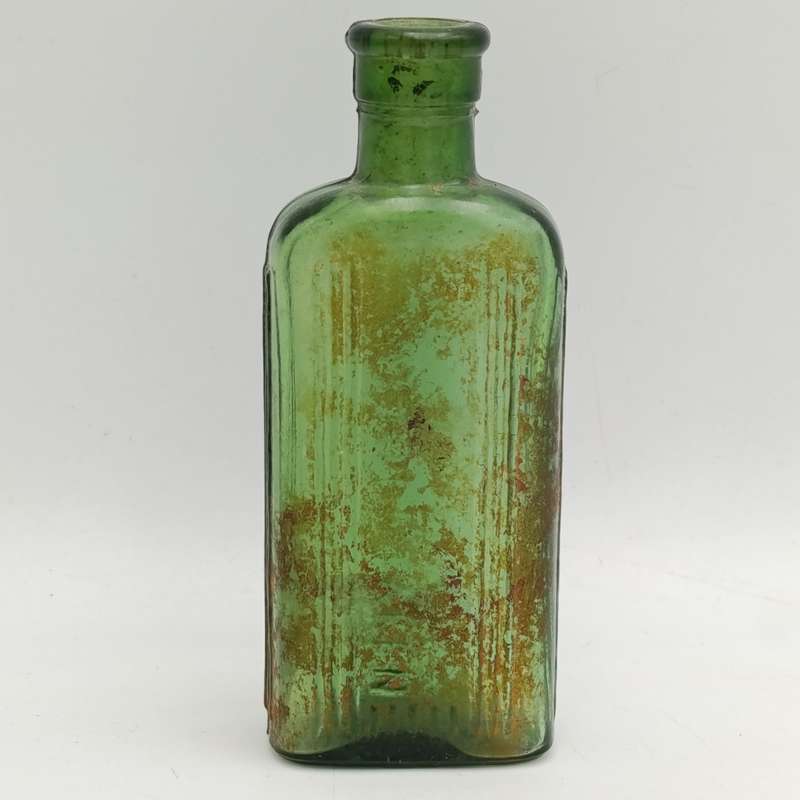 Lot of 3 sizes Green poison bottles - English + Afrikaans