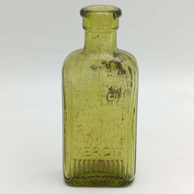 Lot of 3 sizes Green poison bottles - English + Afrikaans