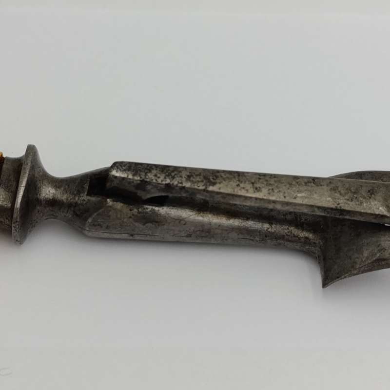Vintage carving fork and sharpening stick with imitation bone handle