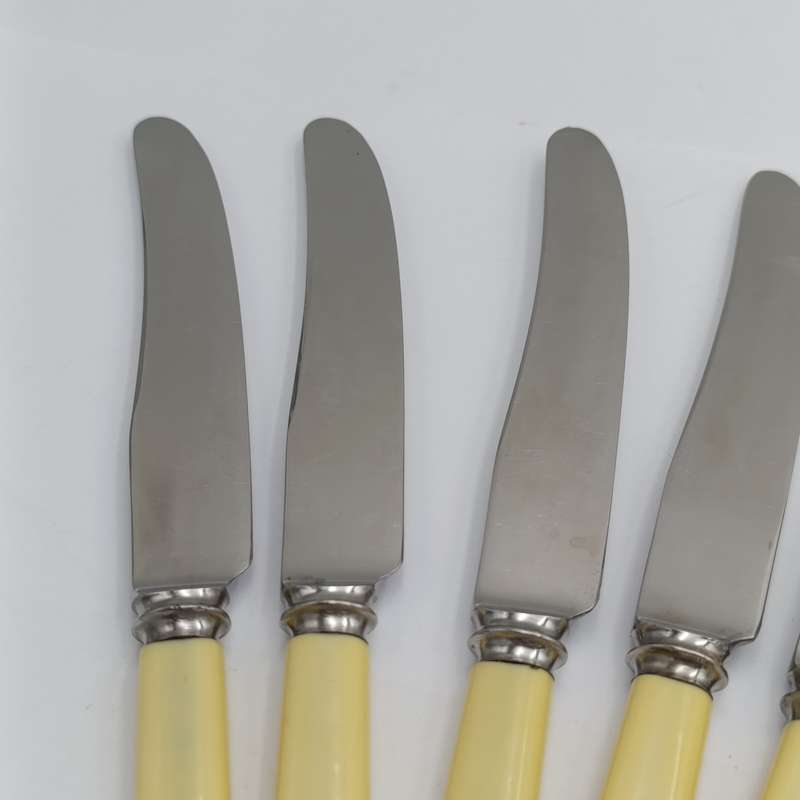 Lot of 6 Joseph Rodgers smaller table knives plus 6 larger table knives in original boxes