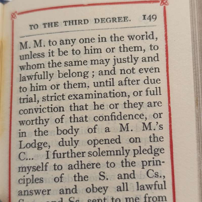 Small book - The perfect ceremonies of Craft Masonry - 1937