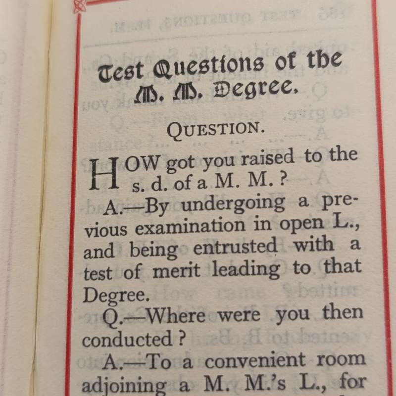 Small book - The perfect ceremonies of Craft Masonry - 1937