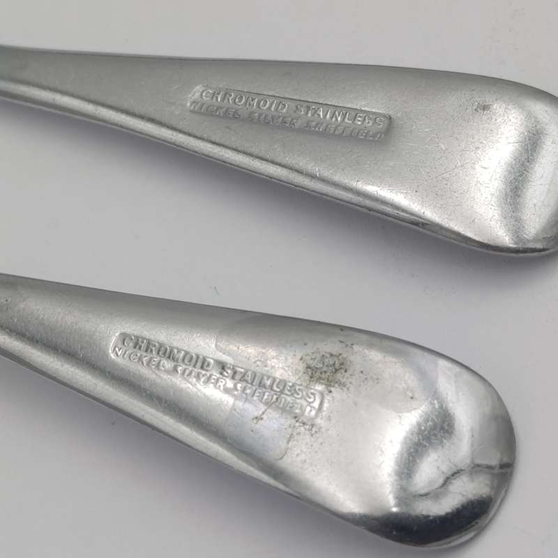 Lot of 16 chromoid nickle silver forks