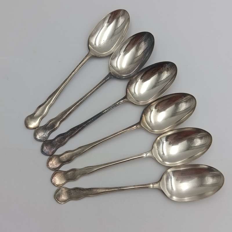 Lot of 6 vintage HF&Co extra large table spoons