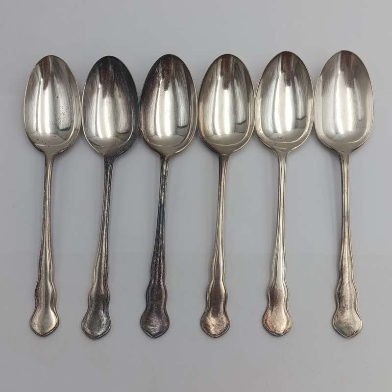 Lot of 6 vintage HF&Co extra large table spoons