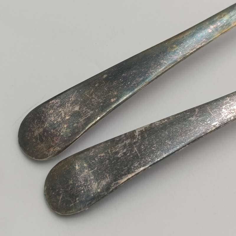 Celtic quality vintage set of silverplated salad spoons