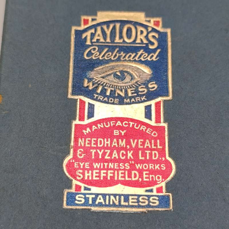 Lot of 6 vintage Taylor's celebrated witness knives - never used in original box